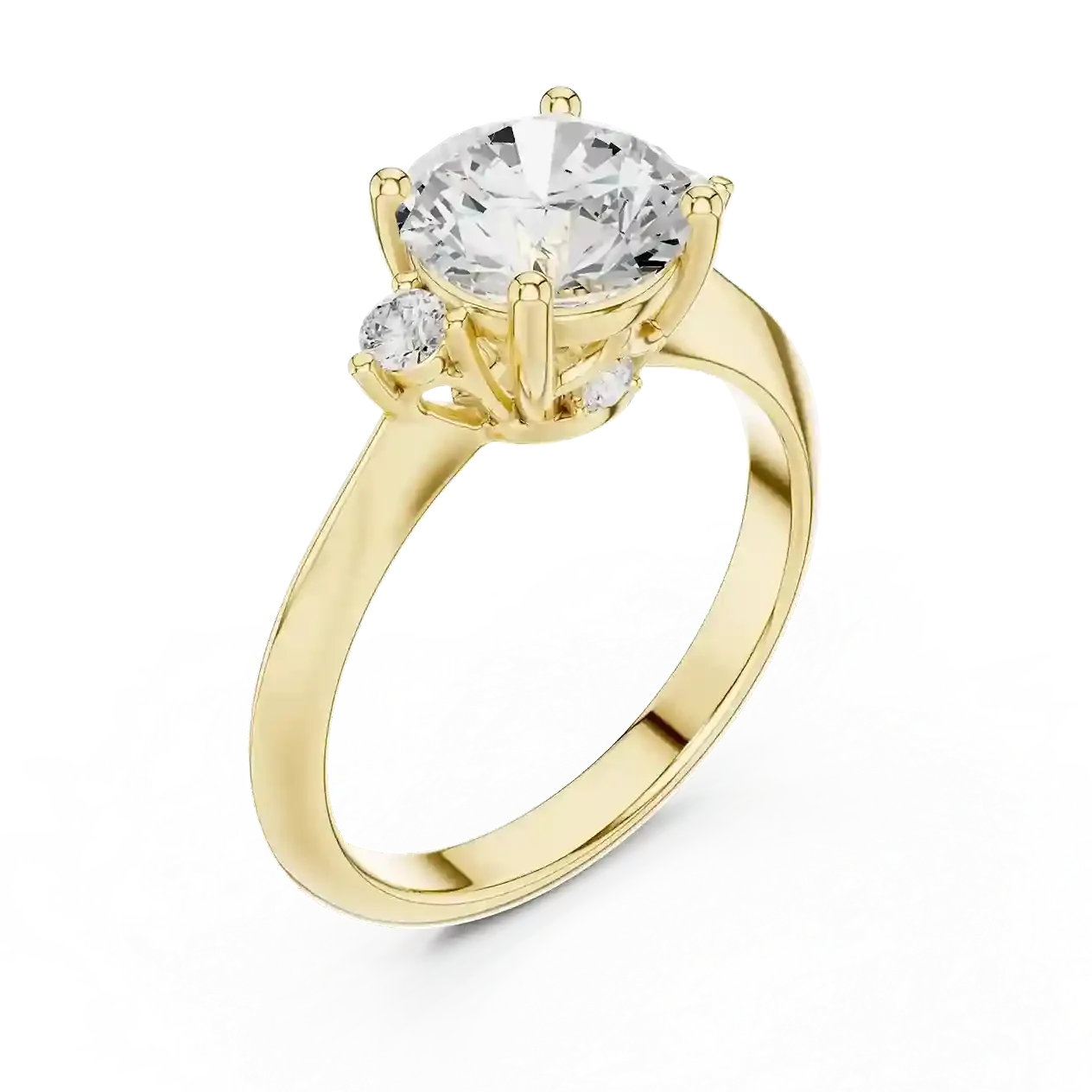 Luminous gold ring – lab-grown diamond ring