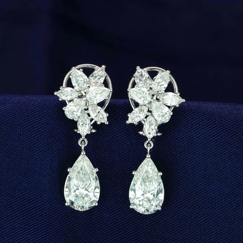 Pear Drops Designer Earrings – lab-grown diamond earrings