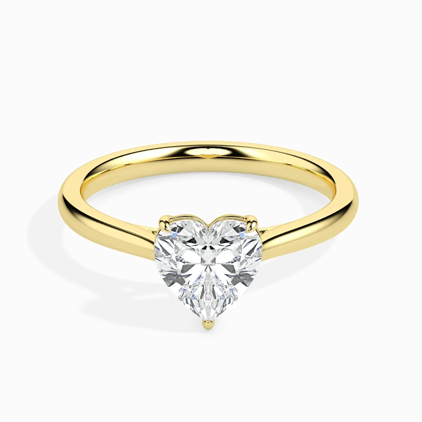 Classic Heart Solitaire Ring – lab-grown diamond ring