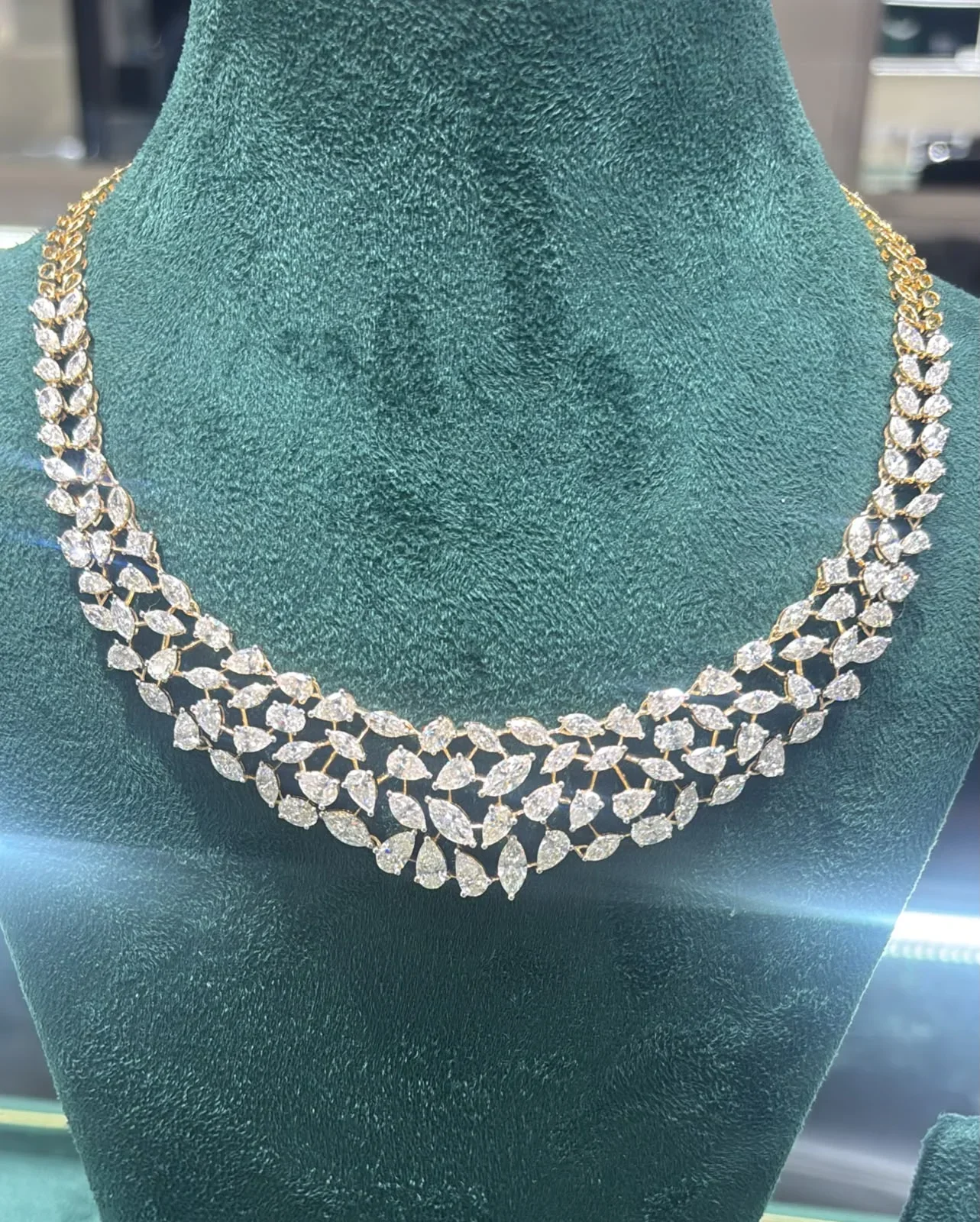Bridal Necklace In 9k Gold – lab-grown diamond necklace