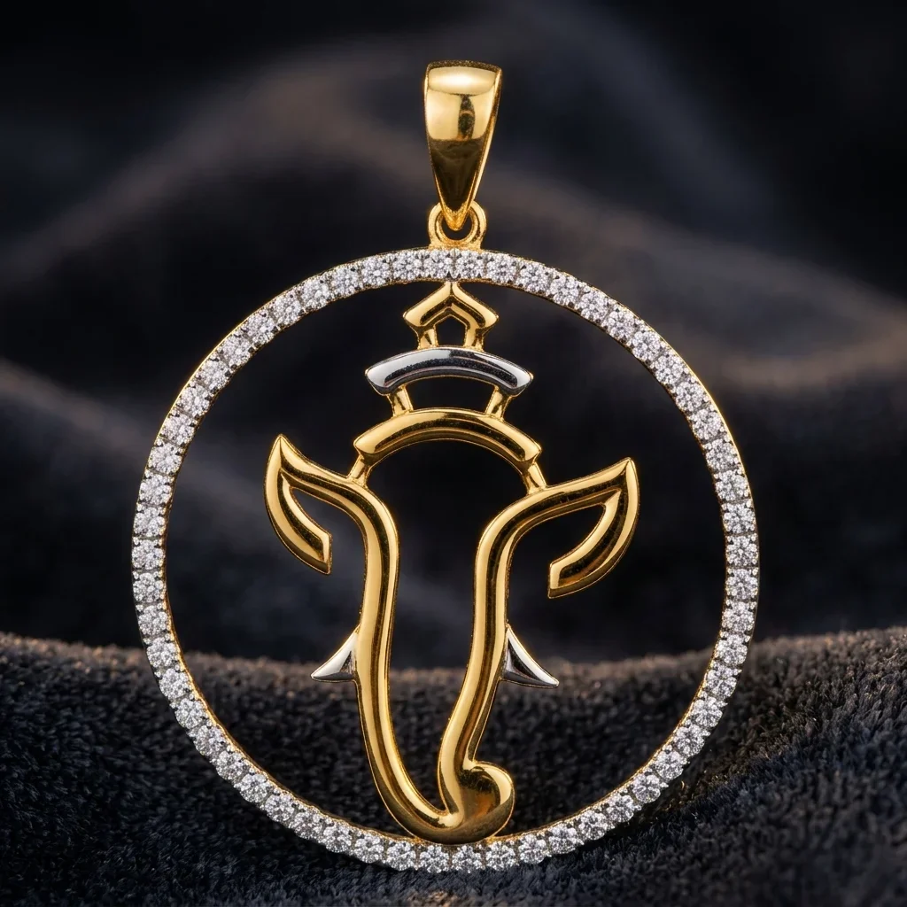 Lord Ganesha Pendant – lab-grown diamond pendant
