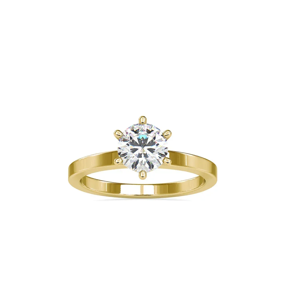40 Pointer Round Solitaire Ring – lab-grown diamond ring