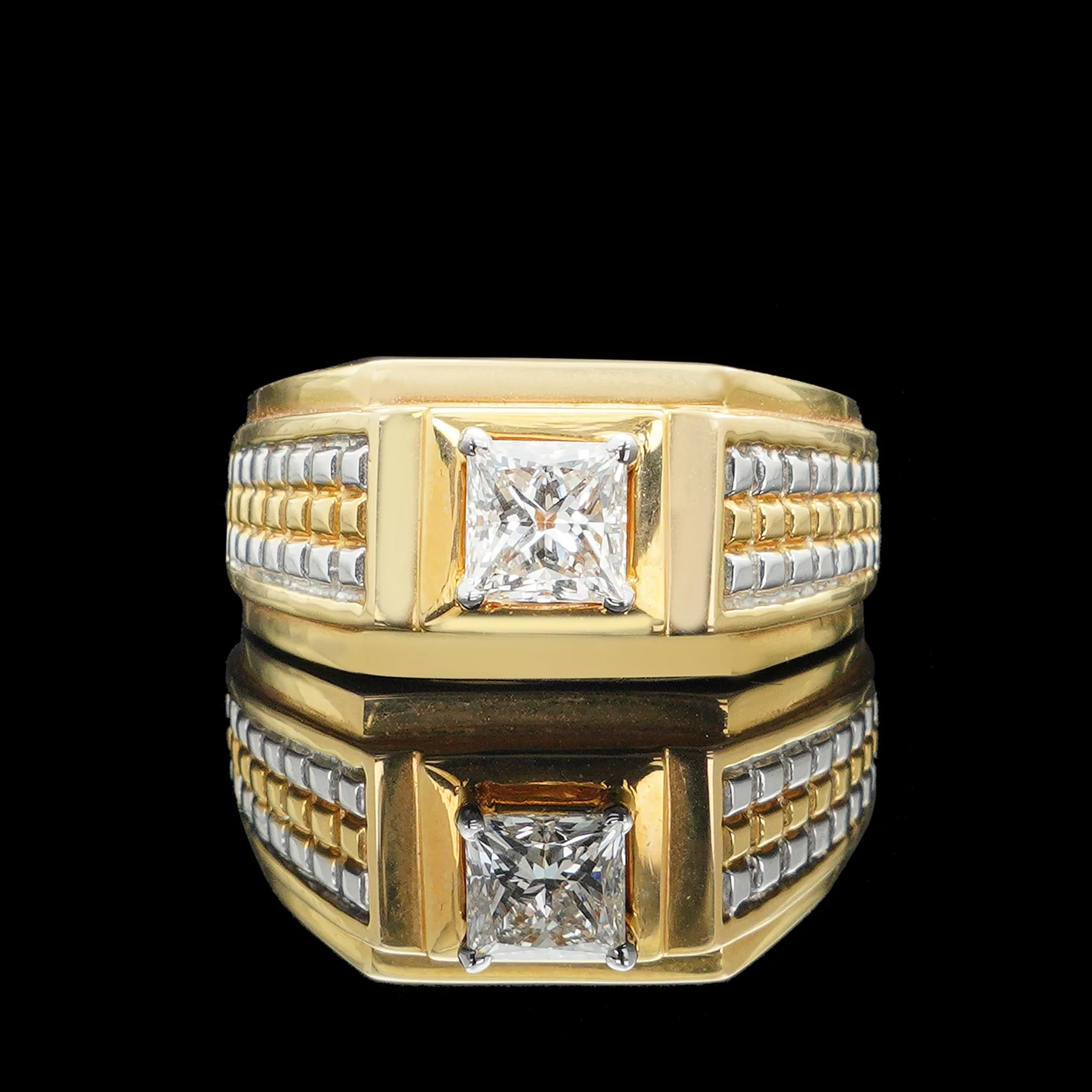 Princess Men's Ring – lab-grown diamond ring