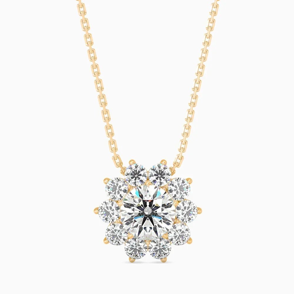 Blooming Diamond Pendant – lab-grown diamond pendant
