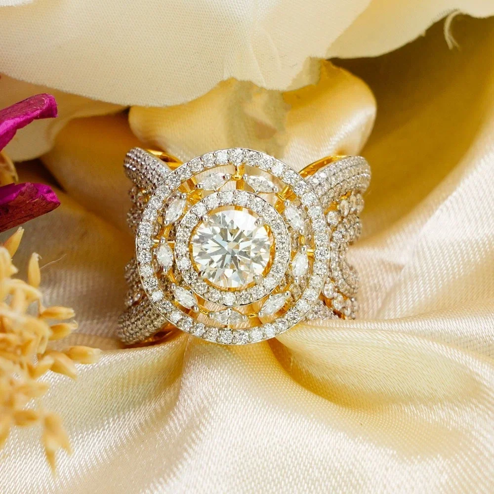 Cocktail Ring With 2ct Solitaire – lab-grown diamond ring