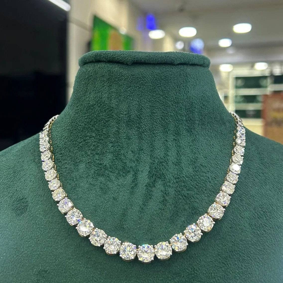 Single Line Solitaire Necklace – lab-grown diamond necklace