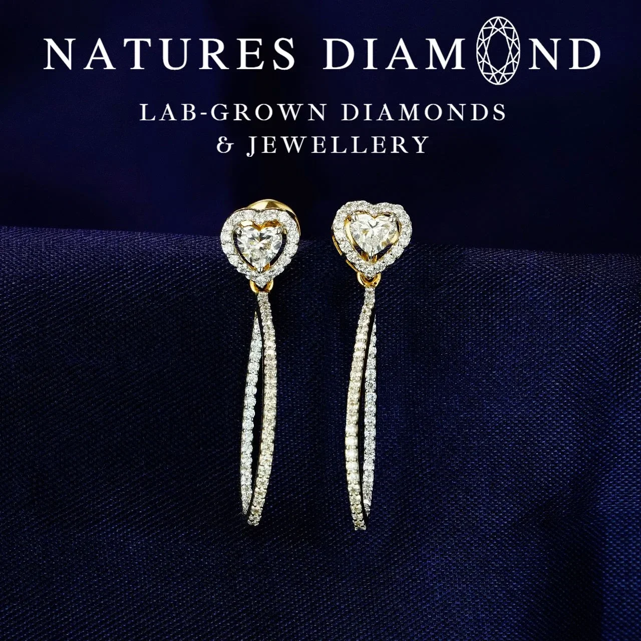 Heart Bali – lab-grown diamond earrings