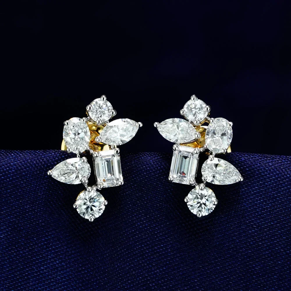 Designer Multi-Shape Earring – lab-grown diamond earrings