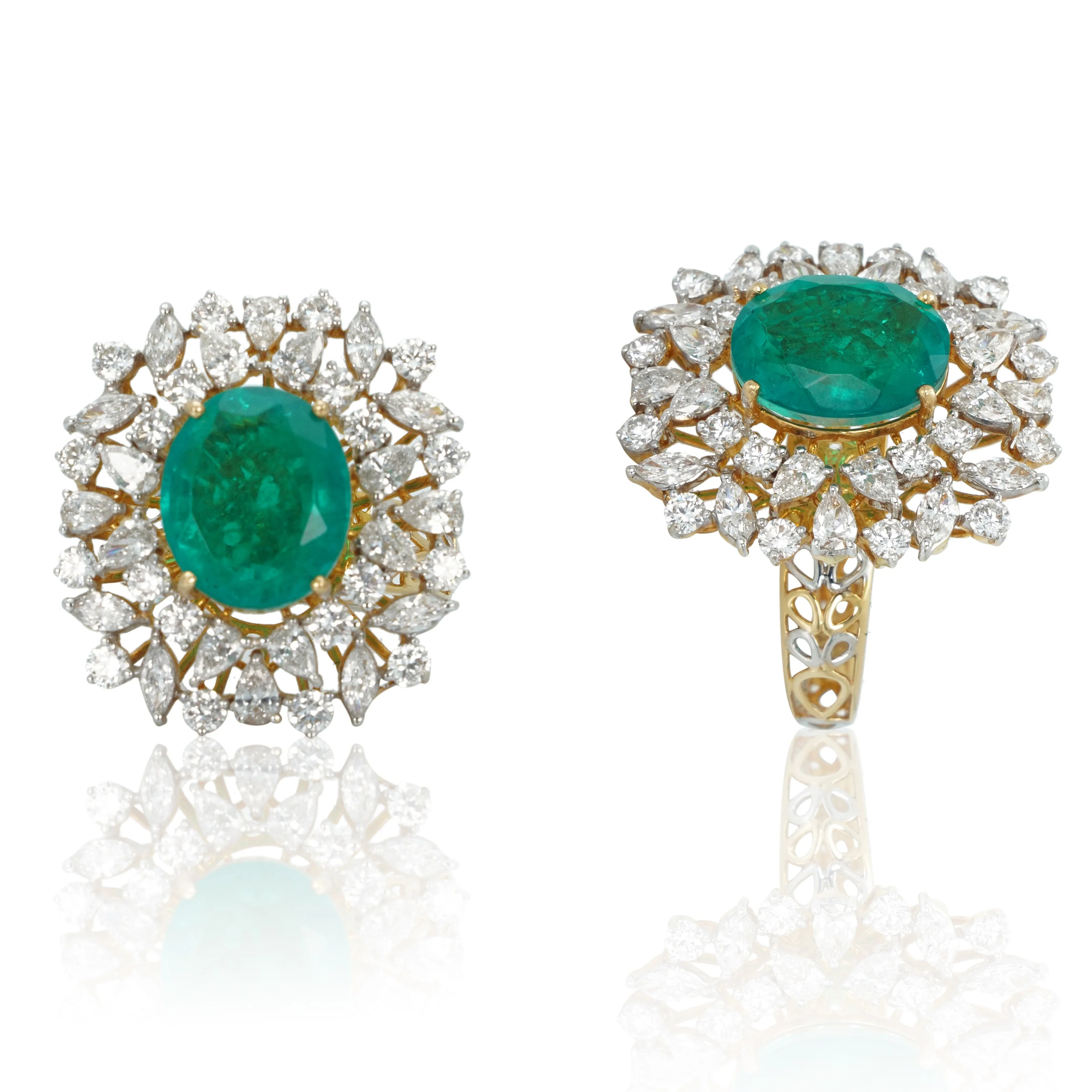 Antique Emerald Engagment Ring – lab-grown diamond ring