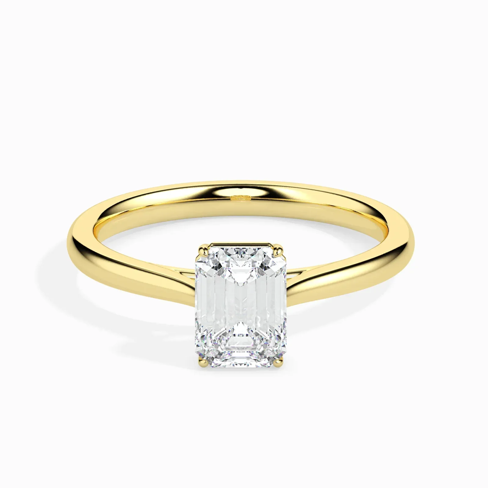 1ct Emerald Solitaire Ring – lab-grown diamond ring