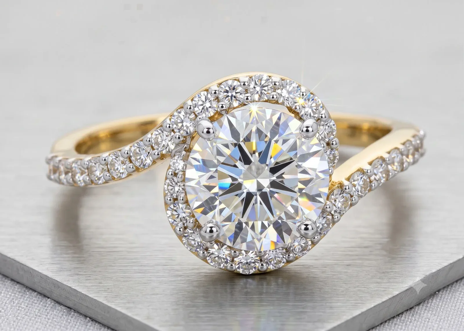 Round Solitaire Halo Ring - 1.50ct – lab-grown diamond ring