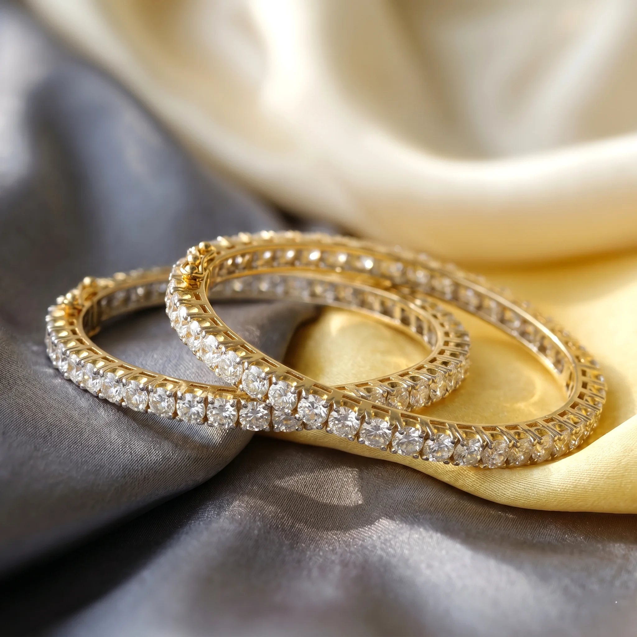 Eternal sparkle bangles – lab-grown diamond bangle