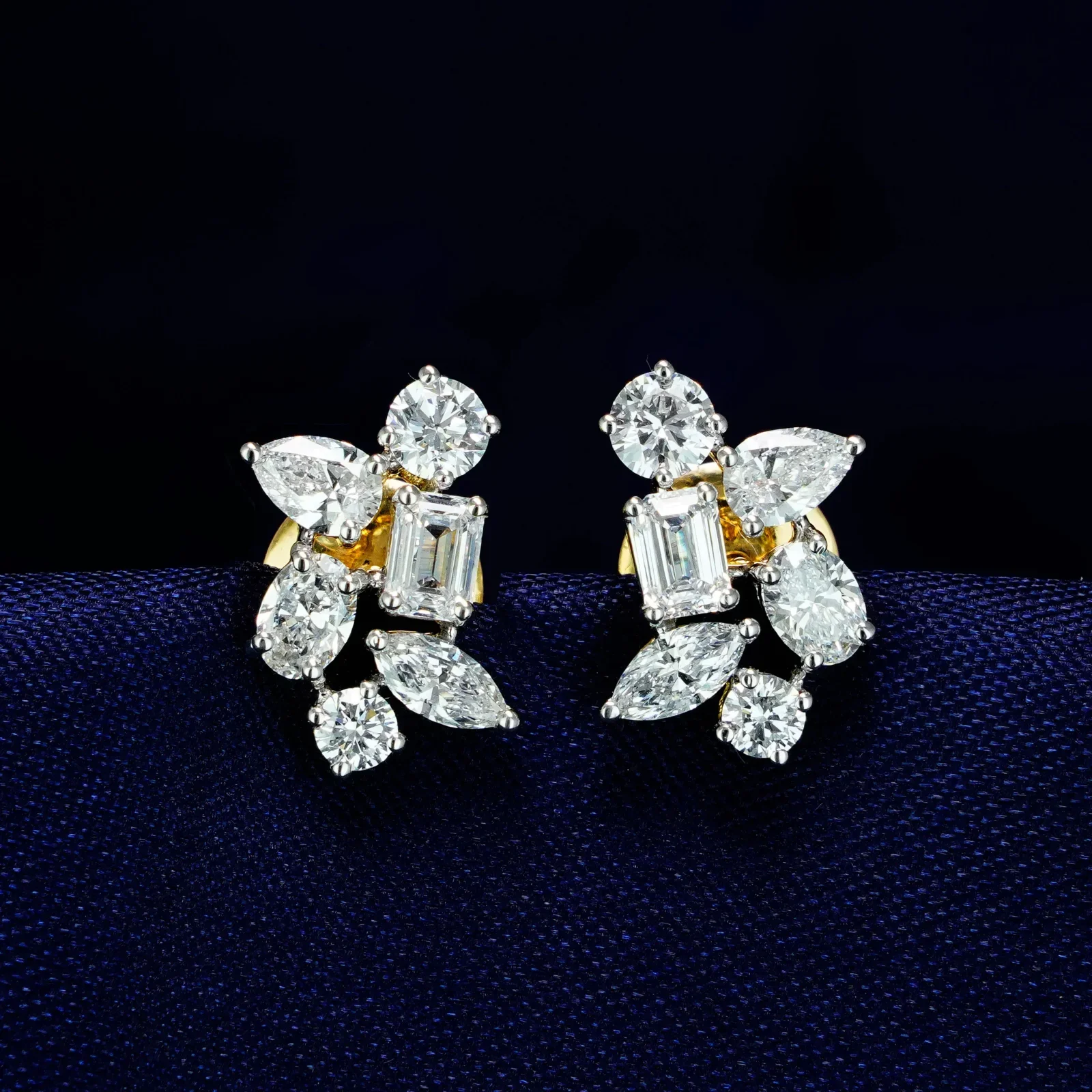 Designer Multi-Shape Earrings – lab-grown diamond earrings