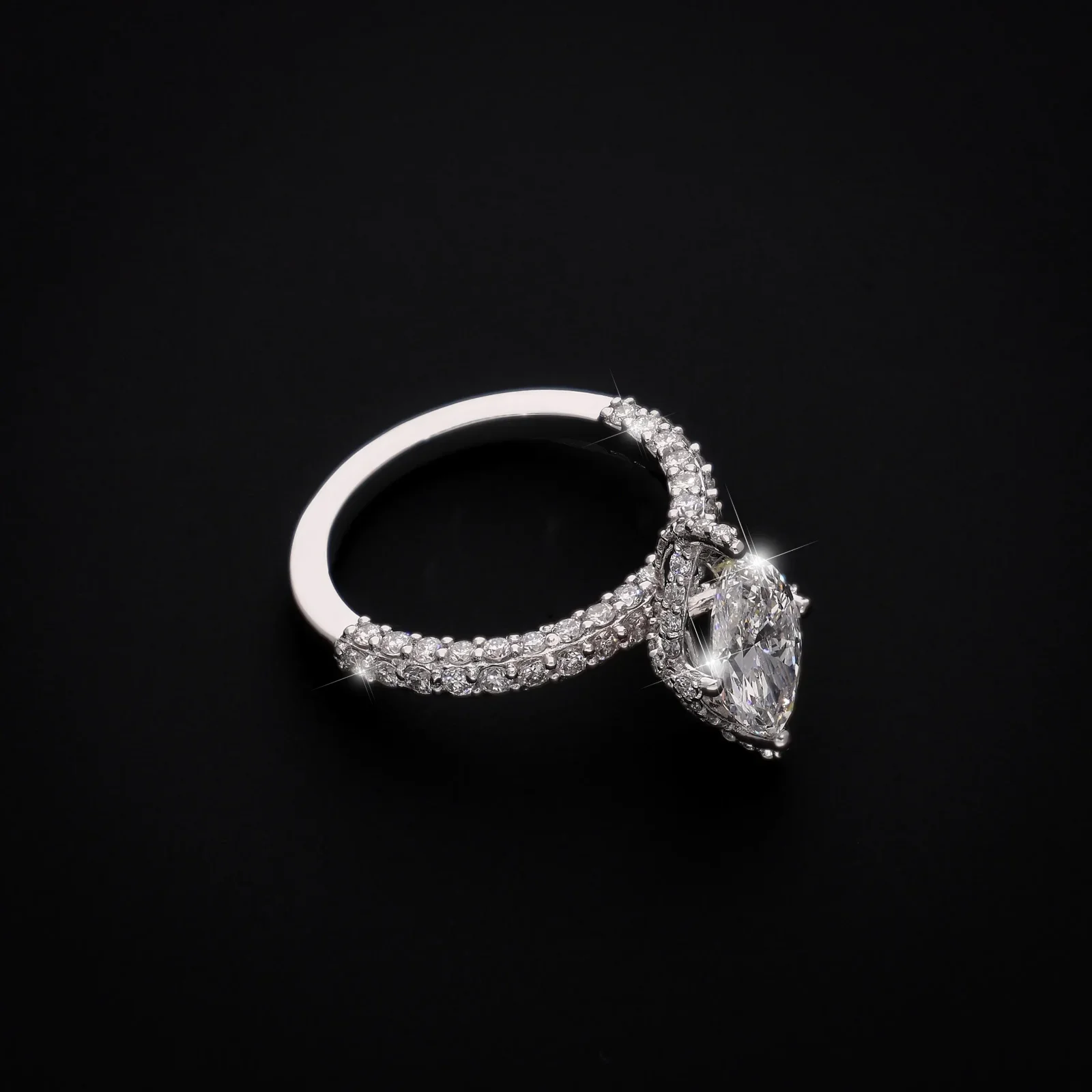 Iced Marquise Ring – lab-grown diamond ring